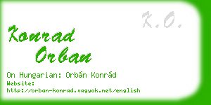 konrad orban business card
