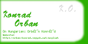 konrad orban business card